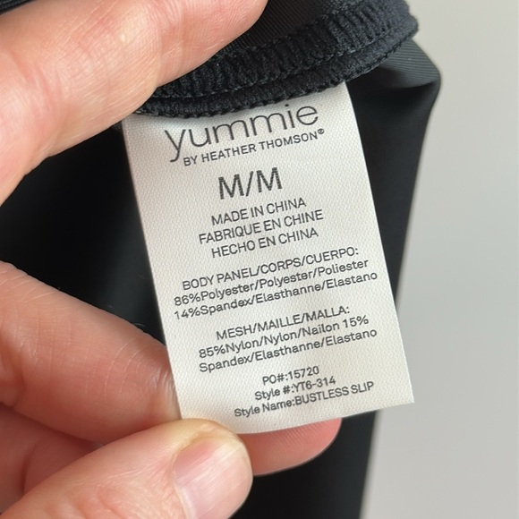 NWT Yummie by Heather Thomson Womens Black Shapewear Dress Sz M Bustless Slip - Picture 9 of 13